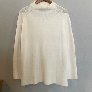 LOFT Cream Mock Neck Sweater